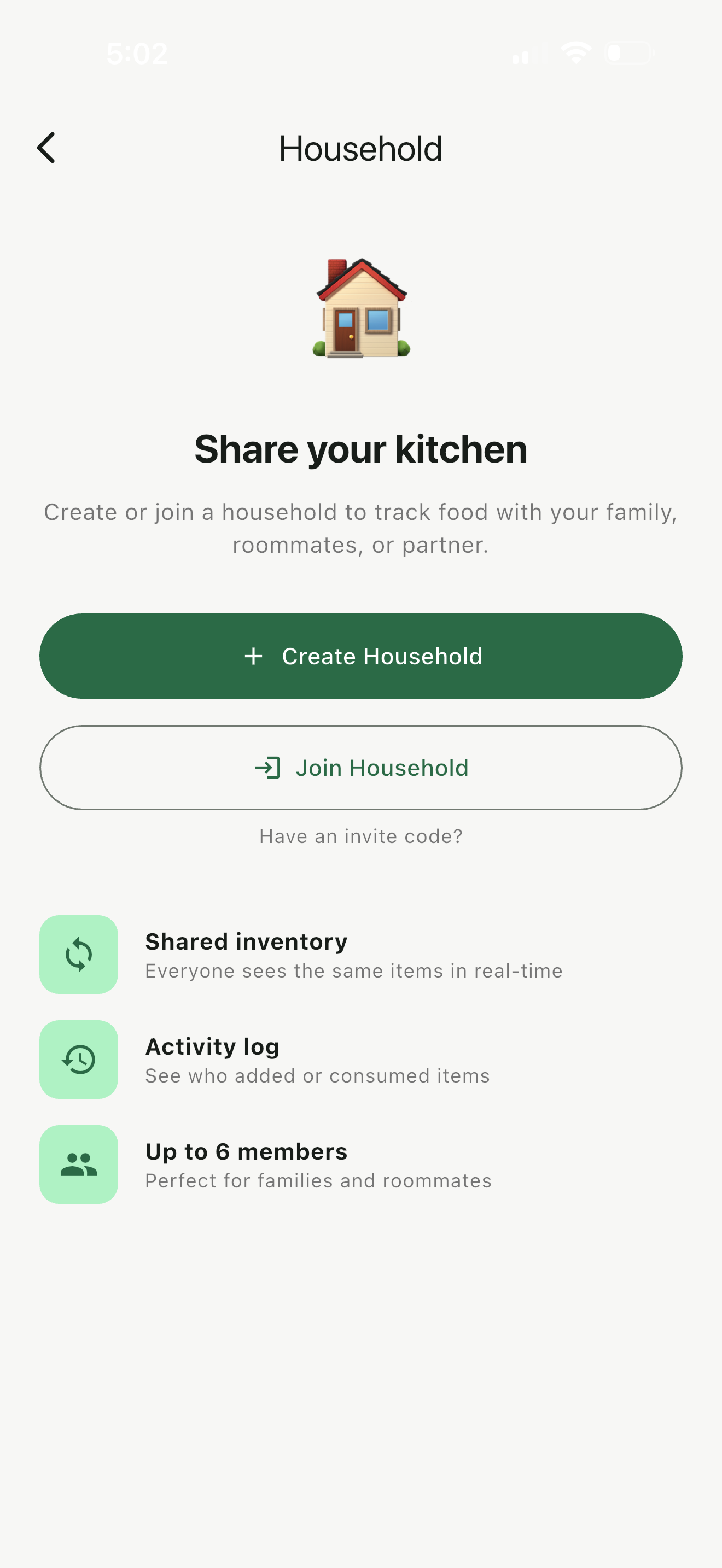 Household sharing